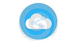Cloud Share Icon for Data Storage and Collaboration, vector design Generative AI