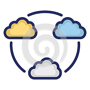 Cloud, share Isolated Vector Icon Which can easily modify or edit