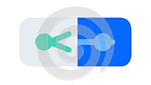 Cloud Sharing Data Link Icon for Collaboration, vector design Generative AI