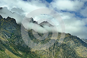 Cloud Shrouded Mountain Ridge photo