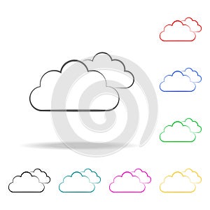 cloud sign icon. Elements of weather multi colored icons. Premium quality graphic design icon. Simple icon for websites, web desig