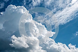 Cloud in the sky with bottom-right corner view