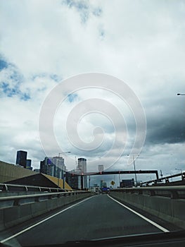 Cloudy sky at Melbourne city