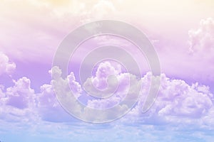 Cloud and sky with a pastel colored. Nature background