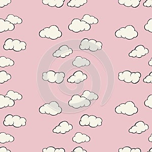 Cloud sky seamless pattern.