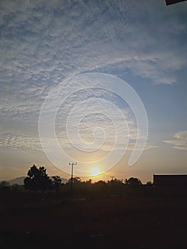 Cloud sky sun sunrrise yellow