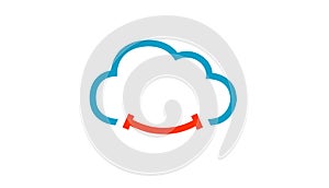 Cloud Smile Logo Design Illustration