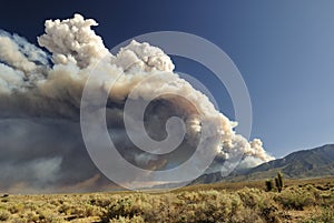 Cloud of smoke from a California wildfire photo