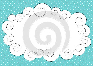 Cloud and snow border frame