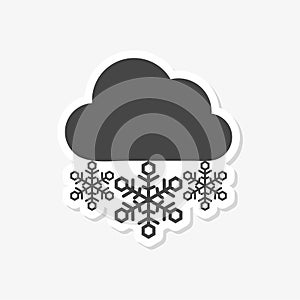 Cloud and Snow Icon - vector Illustration