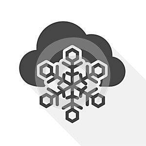 Cloud and Snow Icon - vector Illustration