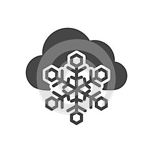 Cloud and Snow Icon - vector Illustration