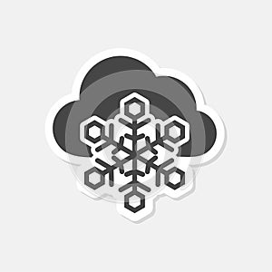 Cloud and Snow Icon - vector Illustration