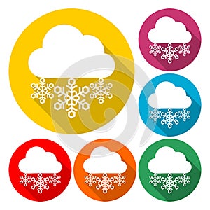 Cloud and Snow Icon - vector Illustration