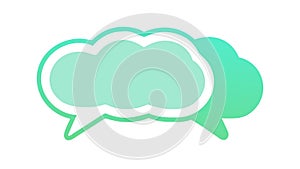 Cloud Speech Bubble Communication Dialogue Icon, vector design Generative AI
