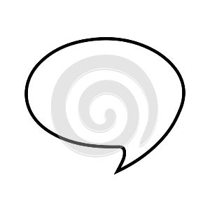 Cloud speech bubble icon Simple illustration of cartoon speech bubble