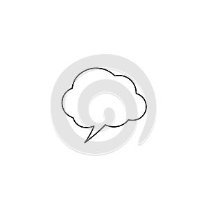 Cloud Speech Bubble Outline Icon