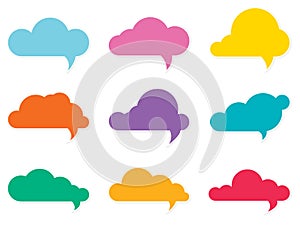 Cloud speech bubbles