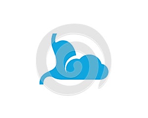 Cloud Stomach logo vector template, Creative stomach logo design concepts