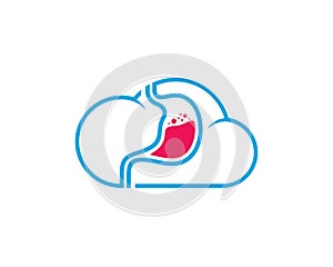 Cloud Stomach logo vector template, Creative stomach logo design concepts