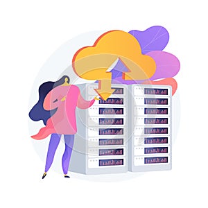 Cloud storage abstract concept vector illustration.