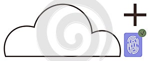 Cloud storage access with fingerprint authentication and security verification concept