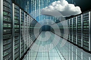 Cloud storage, cloud, data transfer, technology and network