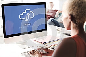 Cloud Storage Communication Online Technology Concept