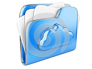 Cloud storage concept 3d icon