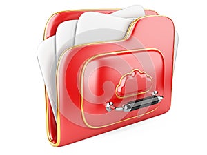 Cloud storage concept 3d icon