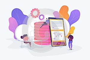 Cloud storage concept vector illustration.