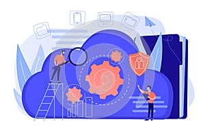 Cloud storage concept vector illustration.