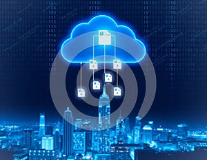 Cloud Storage and Data Transfer over Futuristic City