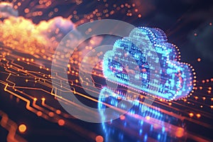 Cloud storage, cloud, data transfer, technology and network