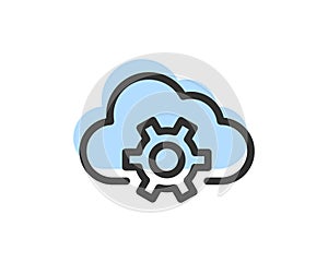 Cloud Storage And Data Transfer Vector Icon. Computing Service And Network Related Line Icons. Database And Server, Cyber Security