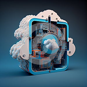 Cloud storage. Digital service