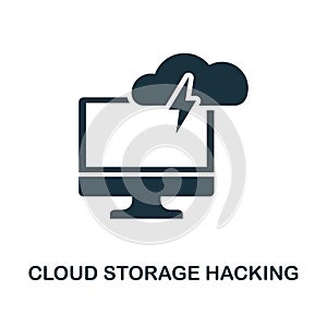 Cloud Storage Hacking icon. Creative element design from icons collection. Pixel perfect Cloud Storage Hacking icon for web design