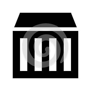 Cloud storage hardware server icon or logo illustrator