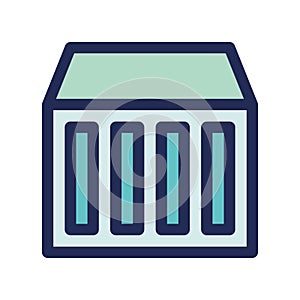 Cloud storage hardware server icon or logo illustrator