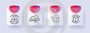 Cloud Storage Icon. Data storage, file backup, remote storage, online storage, cloud computing. Vector line icon for Business