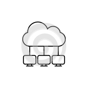 cloud storage icon. Element of online and web for mobile concept and web apps icon. Thin line icon for website design and