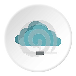 Cloud storage icon, flat style