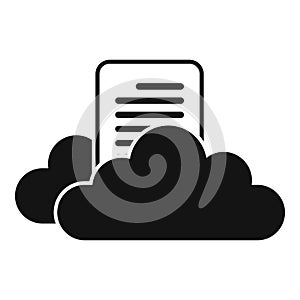 Cloud storage icon simple vector. Data backup
