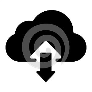 Cloud upload download icon