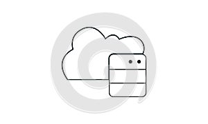 Cloud Storage icon vector, flat design best vector icon