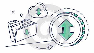 Cloud storage icons, data transfer and digital technology vector design Generative AI
