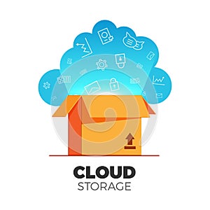 Cloud storage illustration