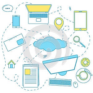 Cloud storage illustration