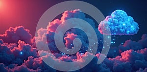 Cloud storage interface showing files folders software data management