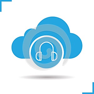 Cloud storage music icon